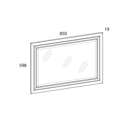 VALENCIA, Зеркало навесное 86. Цвет СЕРЫЙ
