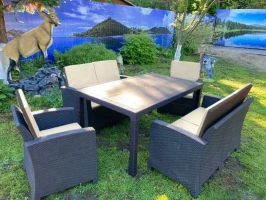 Комплект мебели под искусственный ротанг для отдыха Калифорния «California Family Set» арт.77787/77763/536 КД П