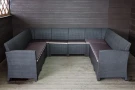 Садовый диван угловой П-образный Калифорния «California» на 10 мест с подушками на сиденье Садовый диван угловой П-образный Калифорния «California» на 10 мест с подушками на сиденье