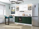 Готовый кухонный гарнитур Дублин-03 Special White/Special Green Белый Готовый кухонный гарнитур Дублин-03 Special White/Special Green Белый