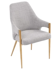 Стул обеденный Бергамо MC884-BG-2, 62х58х91 см, бежевый/глянцевое золото