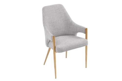 Стул обеденный Бергамо MC884-BG-2, 62х58х91 см, бежевый/глянцевое золото