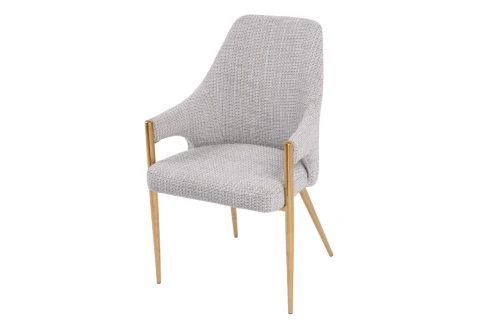 Стул обеденный Бергамо MC884-BG-2, 62х58х91 см, бежевый/глянцевое золото