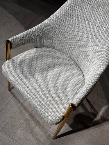 Стул обеденный Бергамо MC884-BG-2, 62х58х91 см, бежевый/глянцевое золото