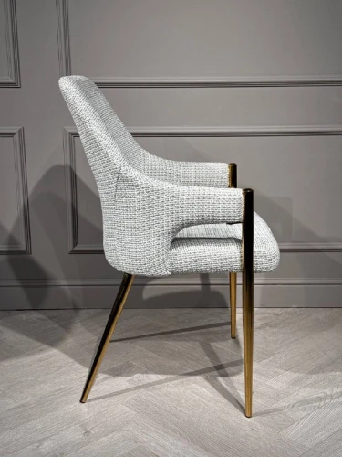 Стул обеденный Бергамо MC884-BG-2, 62х58х91 см, бежевый/глянцевое золото