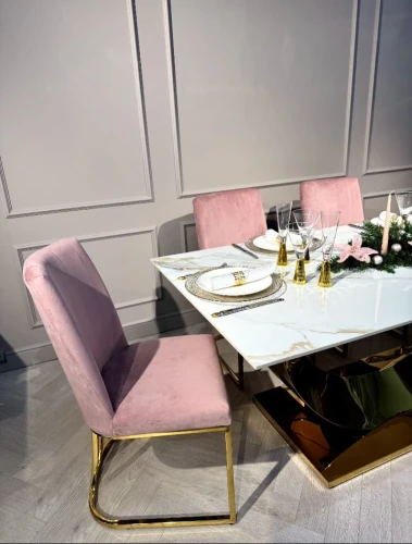 Стол обеденный Прайм IST-801, 180х90х76 см, жемчужный белый/золотой