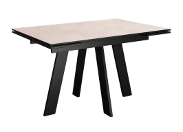 Стол DikLine SKM110 Керамика Krater Perla (бежевый матовый)/подстолье черное