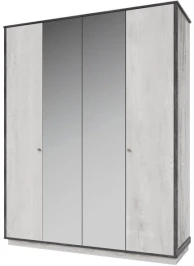 Шкаф «Тиффани» КМК 0880.2, Бетон пайн светлый/ Дуб шале графит