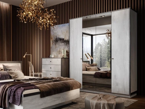 Шкаф «Тиффани» КМК 0880.2, Бетон пайн светлый/ Дуб шале графит