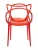 DC459 Стул пластиковый литой, прозрачный КРАСНЫЙ