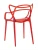 DC459 Стул пластиковый литой, прозрачный КРАСНЫЙ