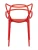 DC459 Стул пластиковый литой, прозрачный КРАСНЫЙ
