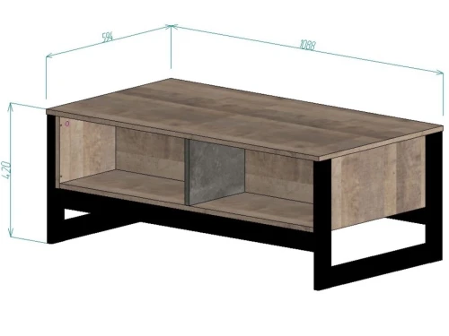 Гостиная «Стокгольм-2», Дуб гранж песочный/железный камень