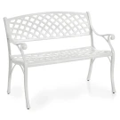 Скамейка садовая из литого алюминия ЖАСМИН «JASMINE»  -  White