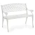 Скамейка садовая из литого алюминия ЖАСМИН «JASMINE»  -  White