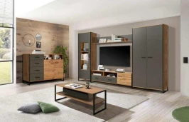 Гостиная Доната 1 Дуб Вотан/Диамант серый