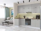 Кухонный гарнитур Флэт-04 Light Grey In 2S Белый Кухонный гарнитур Флэт-04 Light Grey In 2S Белый