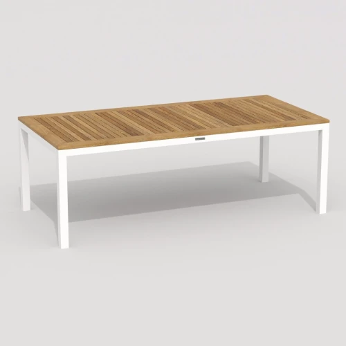 Стол обеденный TELLA  из тика 220x100 белый