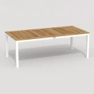 Стол обеденный TELLA  из тика 220x100 белый Стол обеденный TELLA  из тика 220x100 белый