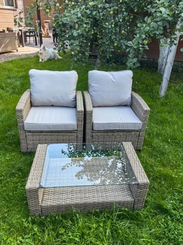 Комплект мебели из искусственного ротанга Сантьяго Balcony Set Greige