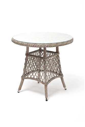 "Эспрессо - 80 R" обеденная группа плетеная, цвет бежевый