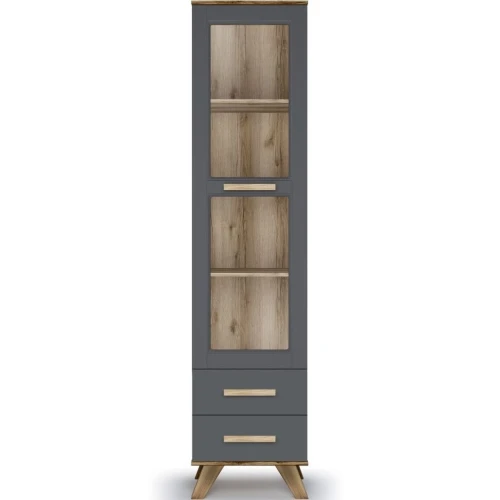 Шкаф-витрина Вега Скандинавия 450, серый