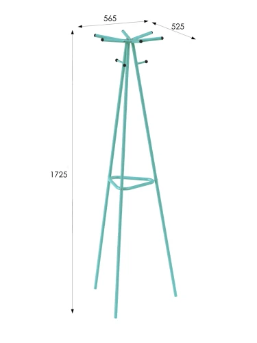 Вешалка напольная Галилео 217 бирюзовый