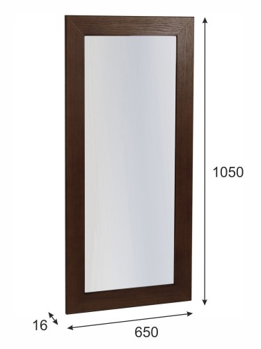 Зеркало навесное Берже 24-105 темно-коричневый 105 см х 65 см