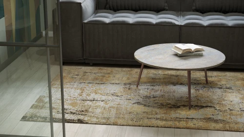 Стол журнальный Рикон гранж/винный металлик