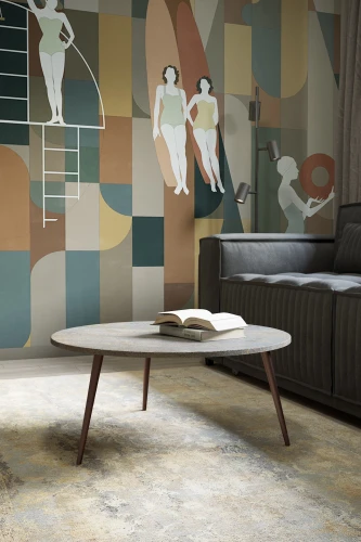 Стол журнальный Рикон гранж/винный металлик