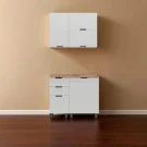 МК Аленушка 1м с 3 ящ Лотос Молочный,скоба антрацит,сонома