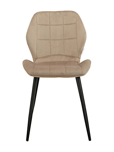 DC827 Стул мягкий, МОККО#G62-13 велюр, каркас металл черный КРУГЛЫЙ