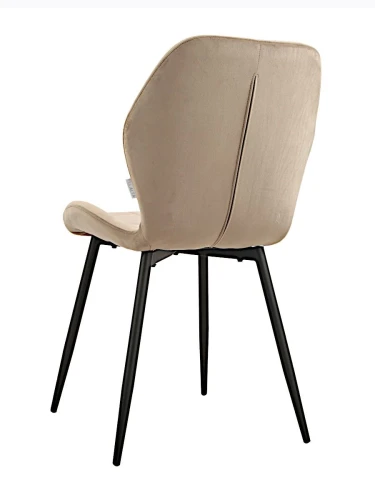 DC827 Стул мягкий, МОККО#G62-13 велюр, каркас металл черный КРУГЛЫЙ