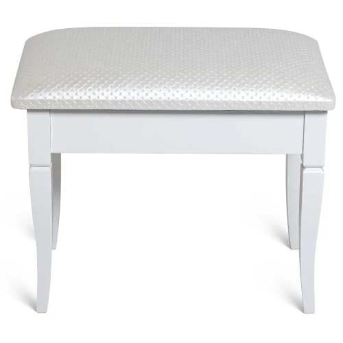 Банкетка Ретро М с ящиком белый, ткань экокожа белый