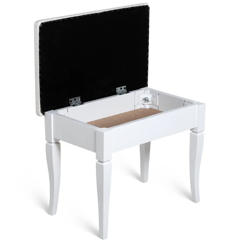 Банкетка Ретро М с ящиком белый, ткань экокожа белый