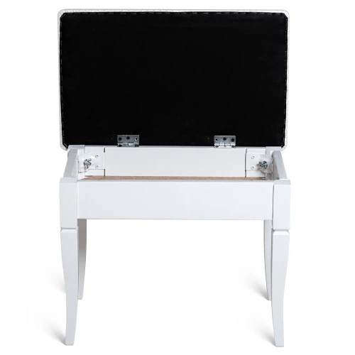 Банкетка Ретро М с ящиком белый, ткань экокожа белый