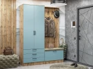 Готовая прихожая Стиль-03 Grey-green In 2S/Дуб Вотан