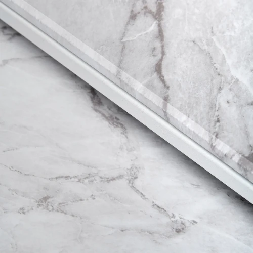 Стол журнальный МеталлАрт М002 белый мрамор/белый