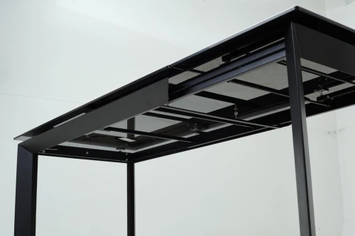 Стол CREMONA 140 KL-99 Белый мрамор матовый, итальянская керамика / черный каркас, ®DISAUR