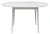 Стол BOLERO 105 см Жемчужный Перито (Белый Мрамор), HPL / Белый М-City