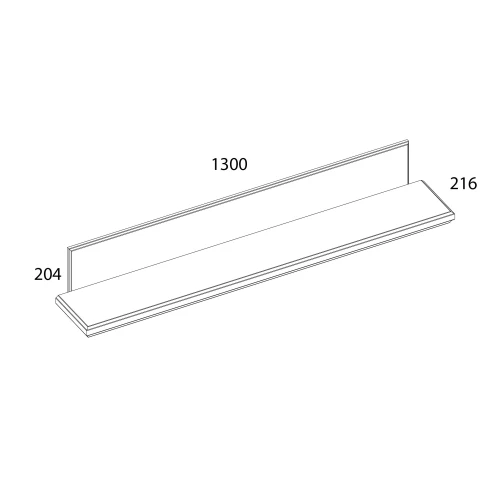 VALENCIA, Полка навесная. Цвет СЕРЫЙ