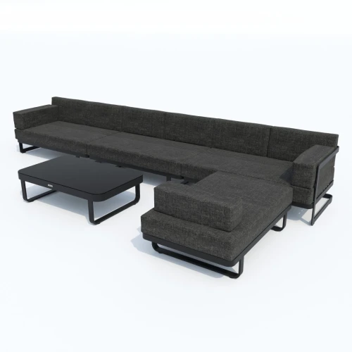 Лаунж зона угловая TESORA маренго - каркас карбон