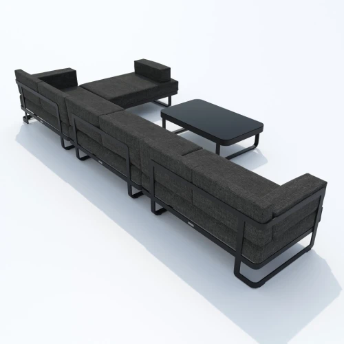 Лаунж зона угловая TESORA маренго - каркас карбон