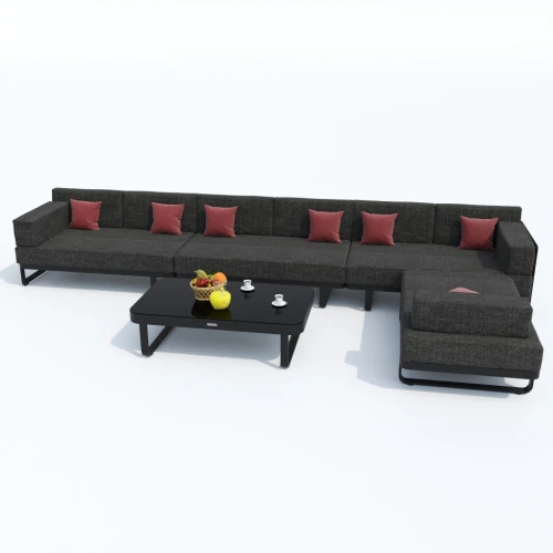 Лаунж зона угловая TESORA маренго - каркас карбон