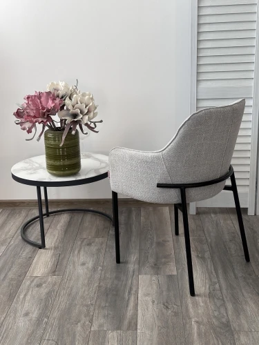 Стул WILSON Daly-11 светло-серый, ткань / черный каркас, ®DISAUR