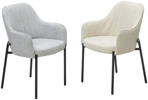 Стул WILSON Daly-11 светло-серый, ткань / черный каркас, ®DISAUR