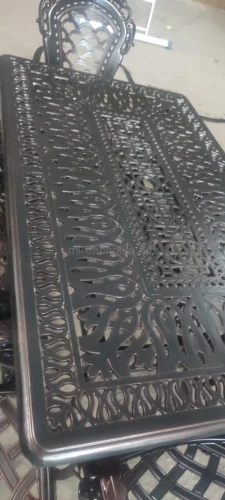 Мебель из литого алюминия стол Феникс (150х90) + 6 кресел Миранда (7 предметов)