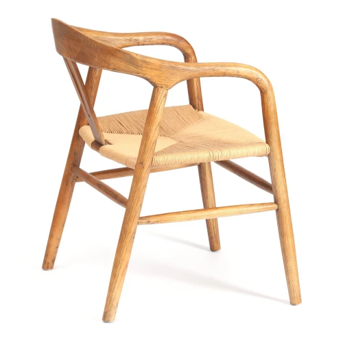 Стул VALI дерево вяз/бечевка, Груша (№3), 50х46х77 см