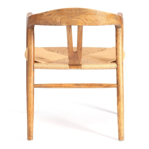 Стул VALI дерево вяз/бечевка, Груша (№3), 50х46х77 см