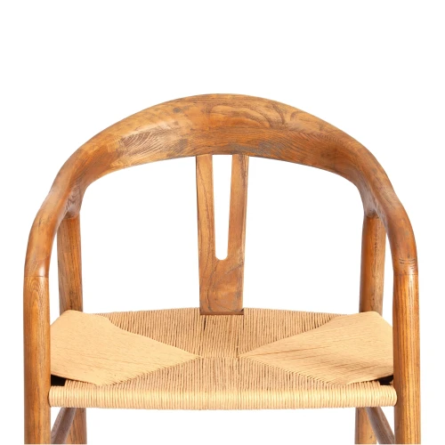 Стул VALI дерево вяз/бечевка, Груша (№3), 50х46х77 см